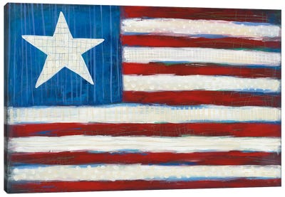 Modern Americana Flag Canvas Art Print - Melissa Averinos