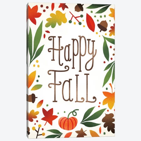 Happy Fall Canvas Print #WAC5374} by Michael Mullan Canvas Art Print