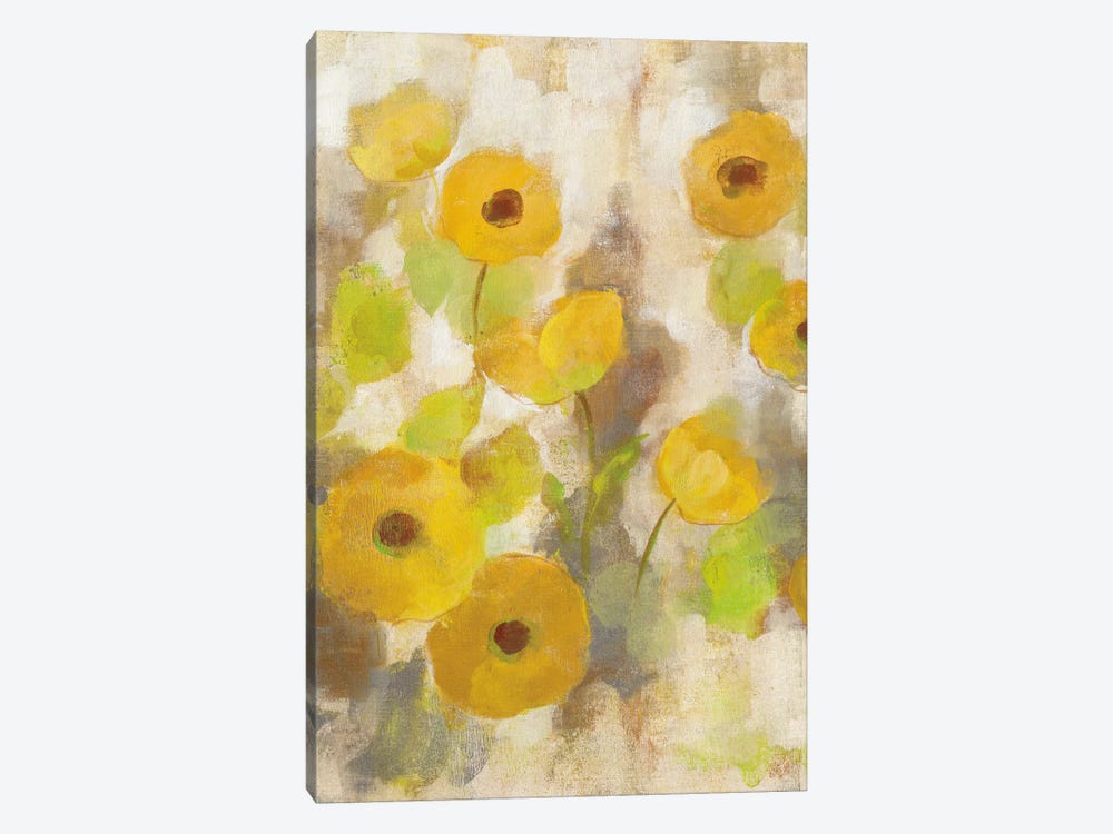 Floating Yellow Flowers III by Silvia Vassileva 1-piece Canvas Artwork