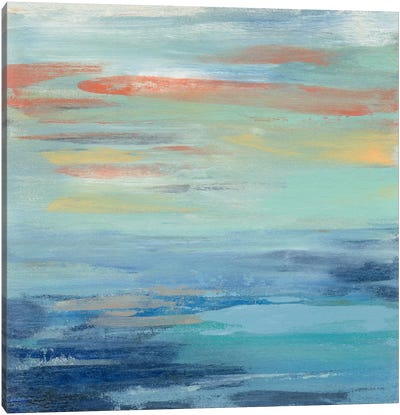 Sunset Beach I Canvas Art Print - Coastal & Ocean Abstract Art
