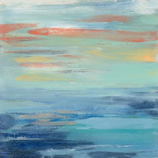 Coastal & Ocean Abstracts: Sunset Beach I by Silvia Vassileva