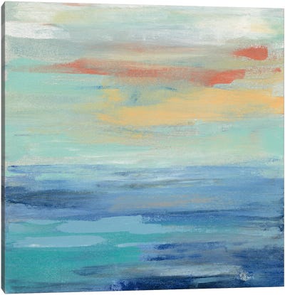 Sunset Beach II Canvas Art Print - Coastal & Ocean Abstract Art