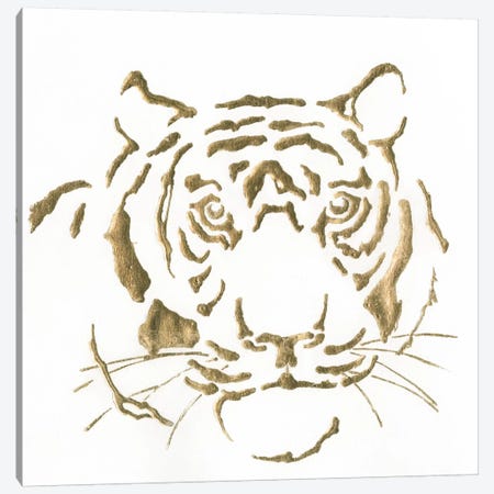 Gilded Tiger Canvas Print #WAC5528} by Chris Paschke Canvas Art Print