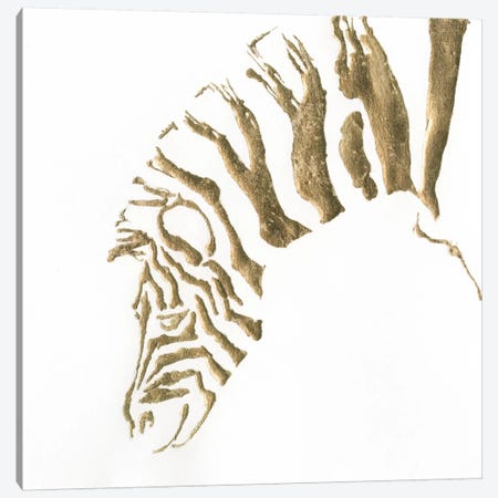 Gilded Zebra Canvas Print #WAC5529} by Chris Paschke Canvas Print