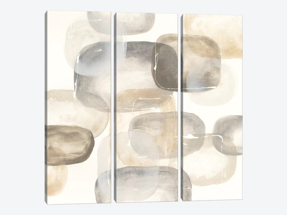 Neutral Stones IV by Chris Paschke 3-piece Canvas Art