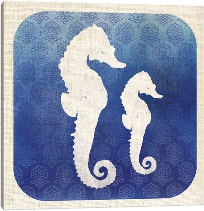 Watermark Seahorse Canvas Art Print - Studio Mousseau