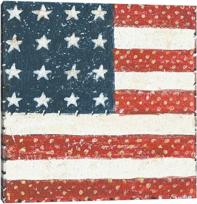Americana Quilt IV Canvas Art Print - Country Décor