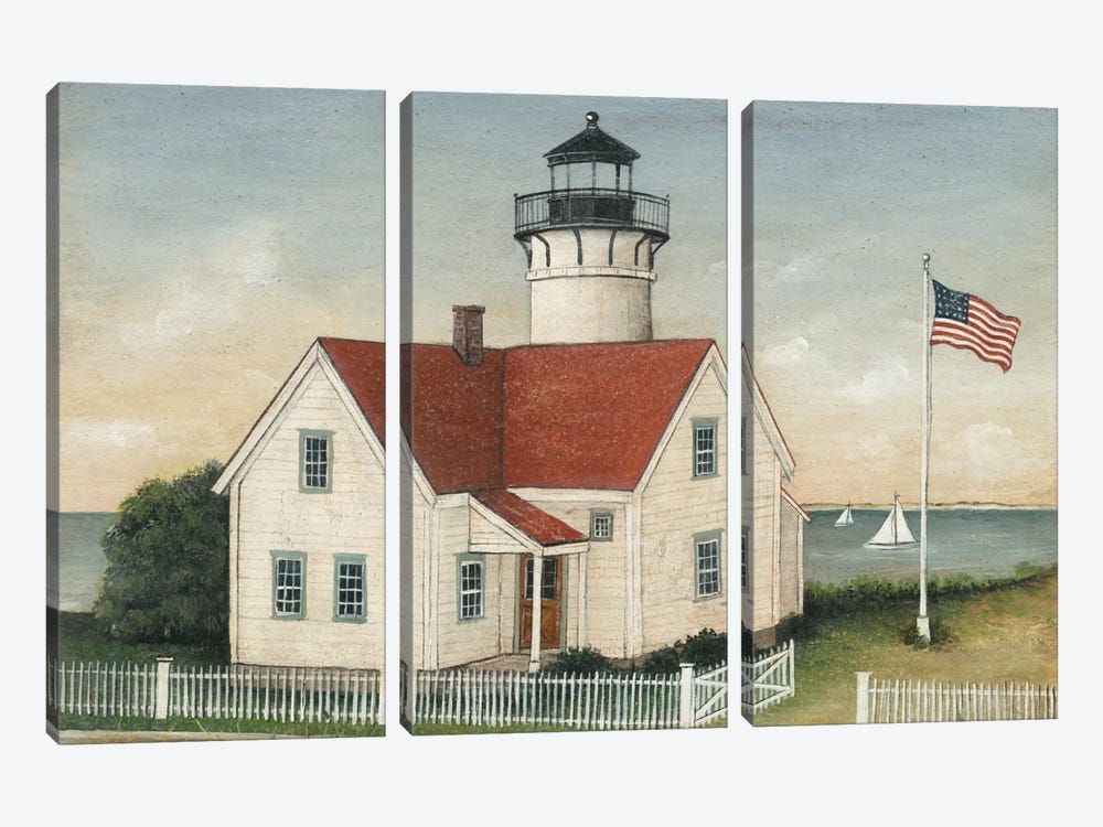 Lighthouse Keeper's House by David Carter Brown 3-piece Canvas Wall Art