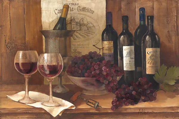 Grapes: Vintage Wine by Albena Hristova