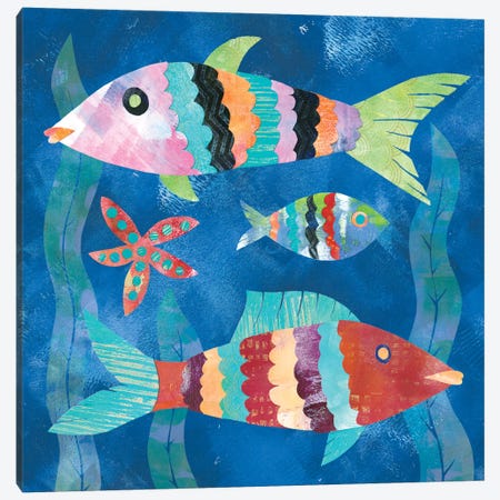 Boho Reef Fish I Canvas Print #WAC5612} by Wild Apple Portfolio Art Print