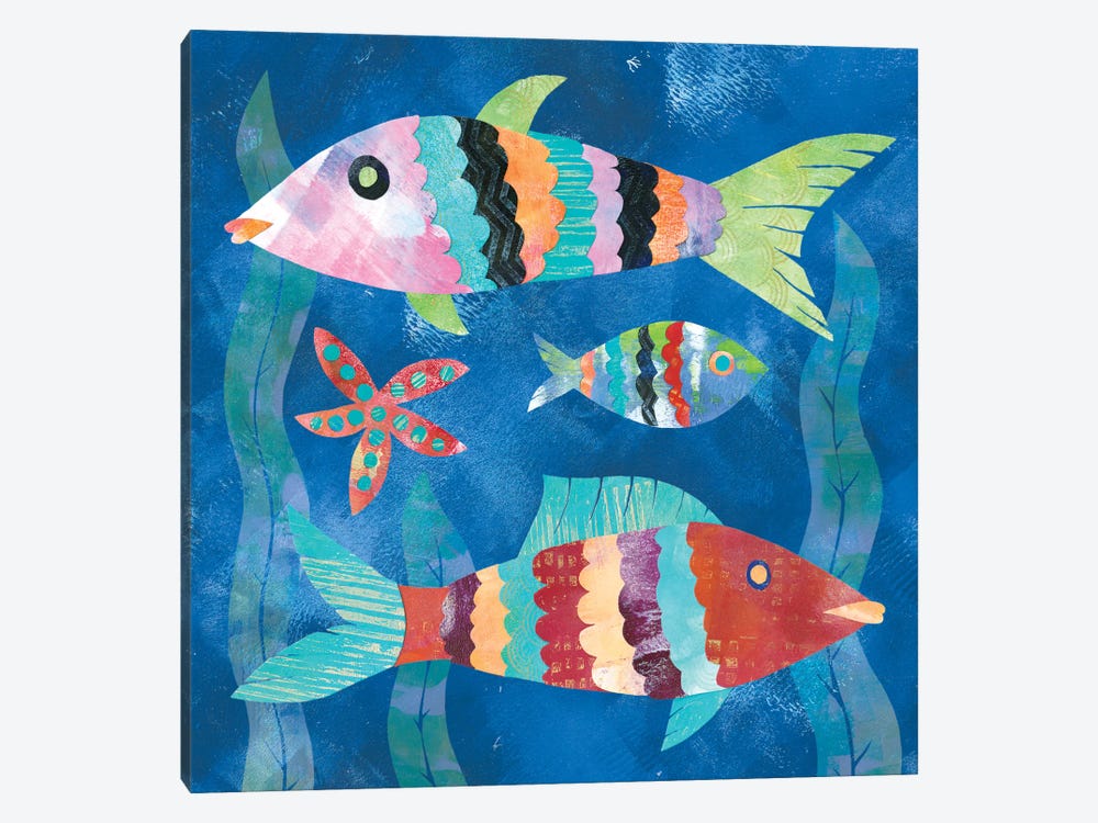 Boho Reef Fish I by Wild Apple Portfolio 1-piece Canvas Art Print