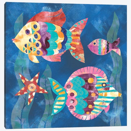 Boho Reef Fish II Canvas Print #WAC5613} by Wild Apple Portfolio Art Print