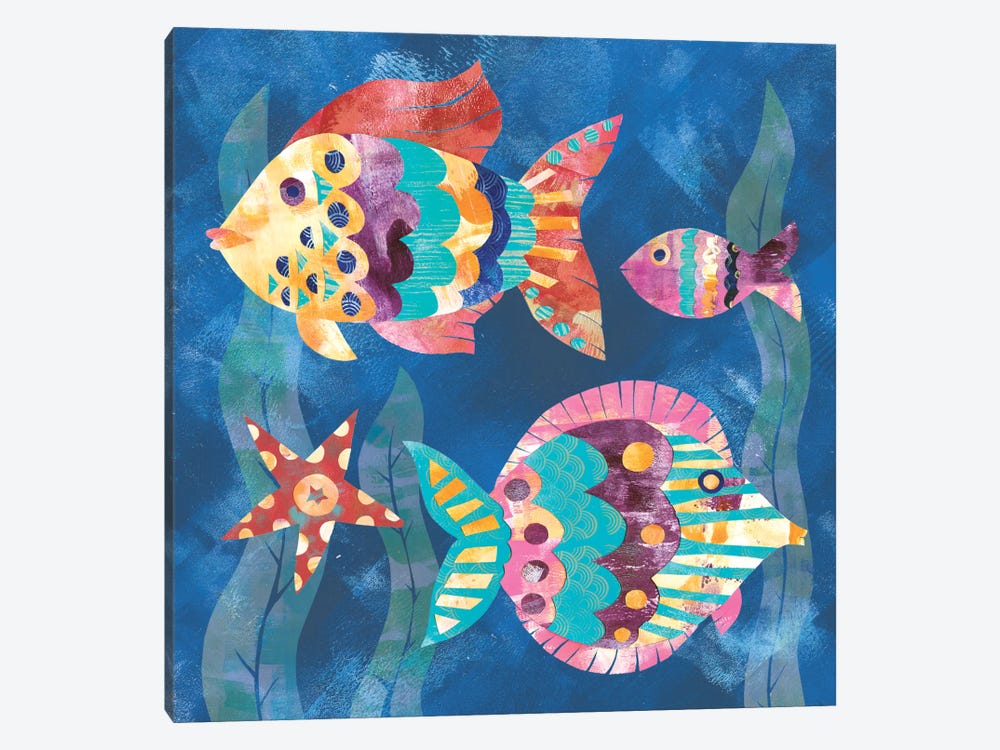Boho Reef Fish II by Wild Apple Portfolio 1-piece Canvas Art