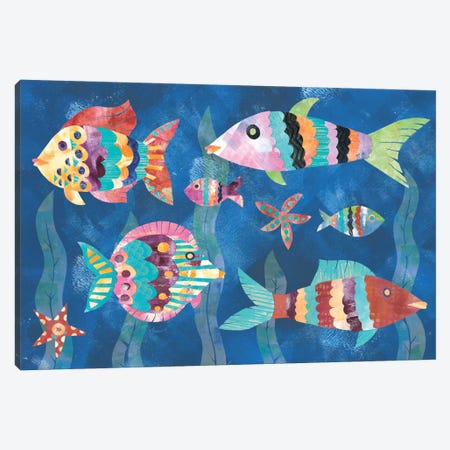 Boho Reef Fish III Canvas Print #WAC5614} by Wild Apple Portfolio Canvas Wall Art