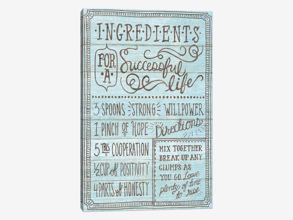 Ingredients For Life I 1-piece Canvas Art Print