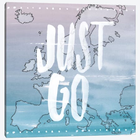 Just Go Canvas Print #WAC5663} by Sara Zieve Miller Canvas Wall Art