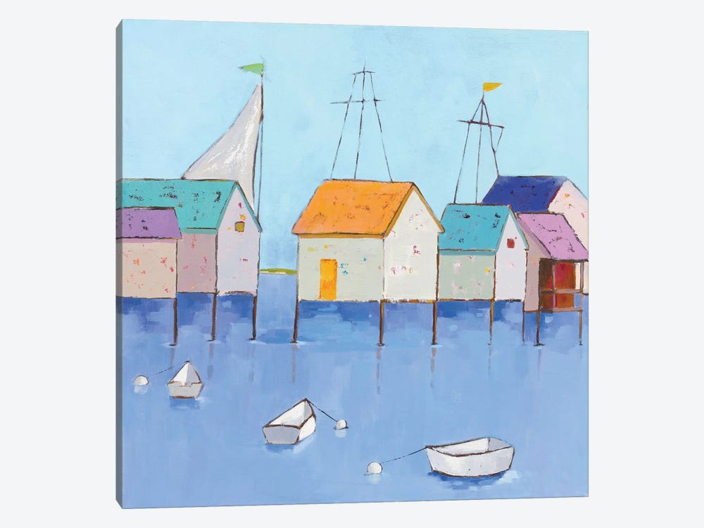 Boat House Row by Phyllis Adams 1-piece Art Print