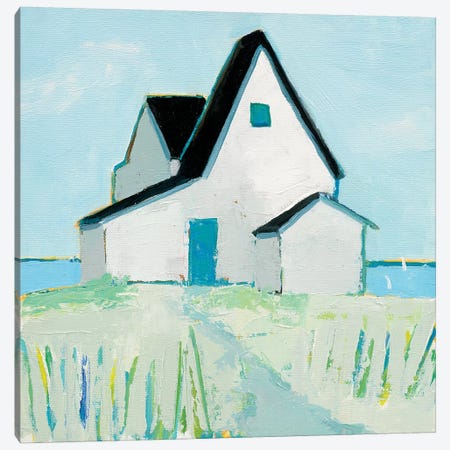 Cottage By The Sea Canvas Print #WAC5718} by Phyllis Adams Canvas Artwork