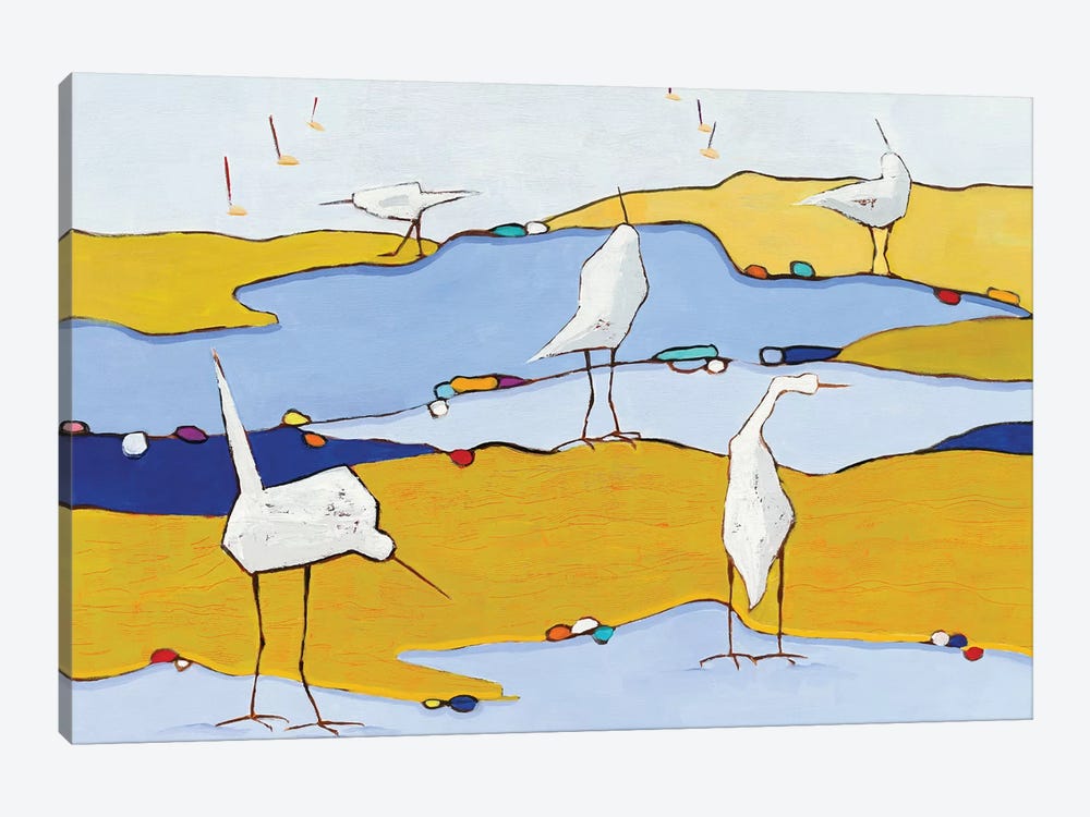 Marsh Egrets VI 1-piece Canvas Wall Art