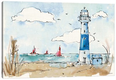 Coastal Life II Canvas Art Print - Anne Tavoletti