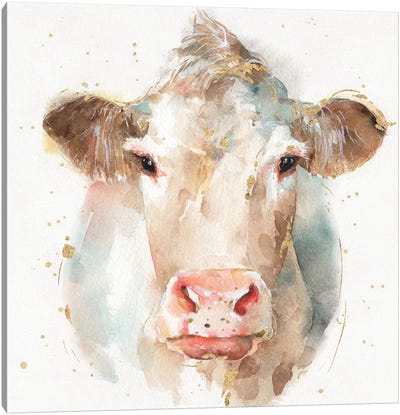 Farm Friends II Canvas Art Print - Cow Art