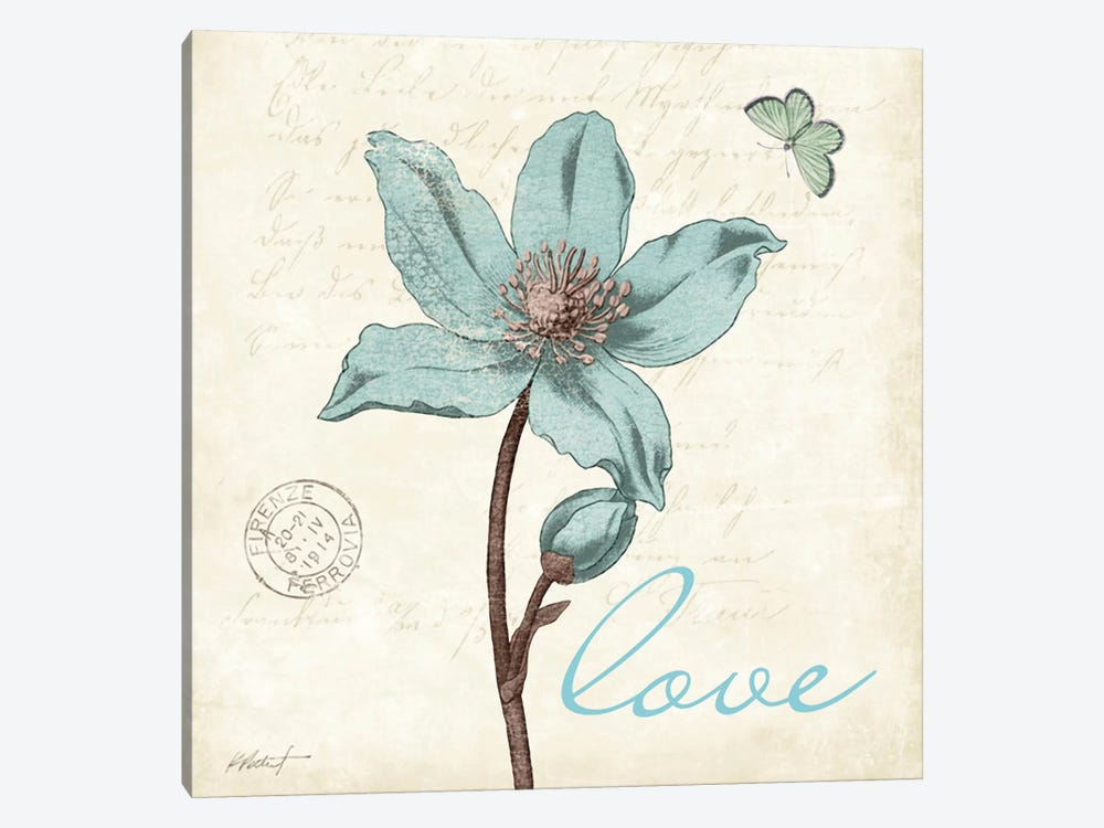 Touch of Blue IV - Love by Katie Pertiet 1-piece Canvas Wall Art