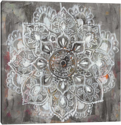 Mandala in Neutral II Canvas Art Print - Middle Eastern Décor