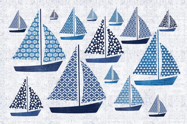Kids Nautical Art: Sunday On The Coast I by Pela