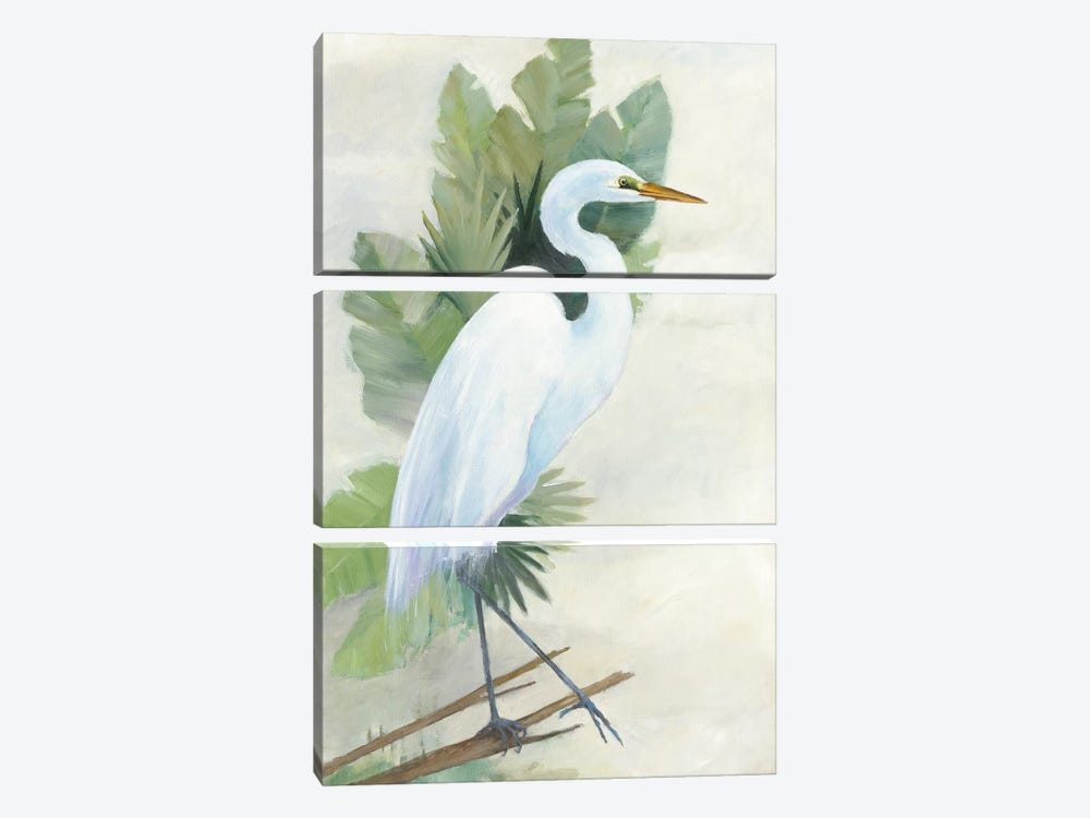 Standing Egret I 3-piece Canvas Art