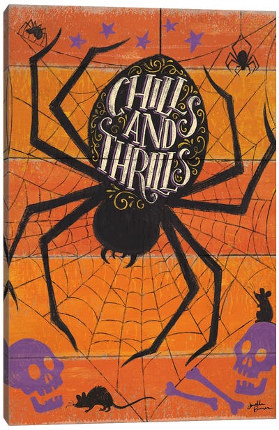 Fright Night IV Canvas Art Print - Spider Webs