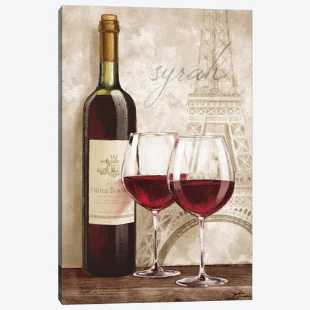 Wine In Paris IV Canvas Print #WAC5855} by Janelle Penner Canvas Artwork