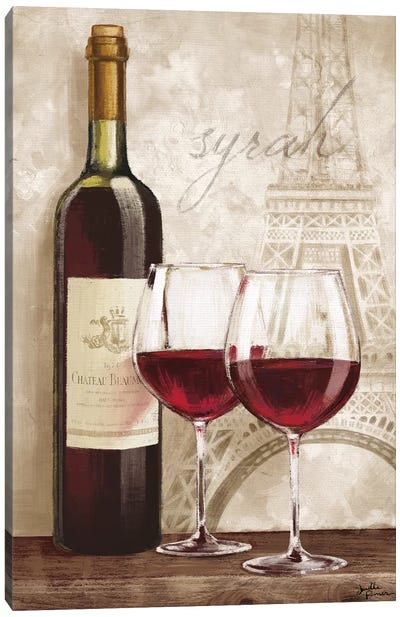 Wine In Paris IV Canvas Art Print