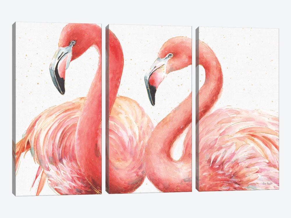 Gracefully Pink I by Lisa Audit 3-piece Canvas Art Print