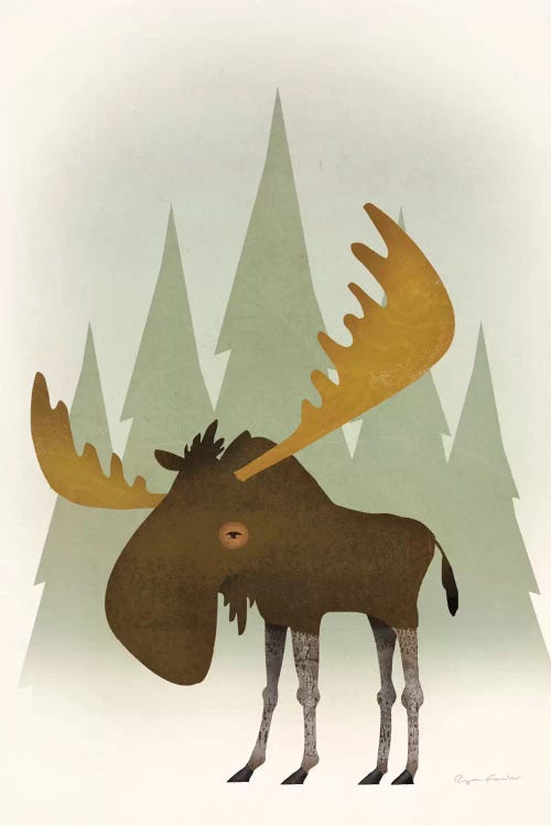 Forest Moose by Ryan Fowler wall art