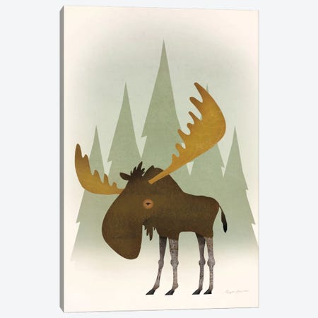 Forest Moose Canvas Print #WAC5882} by Ryan Fowler Canvas Wall Art