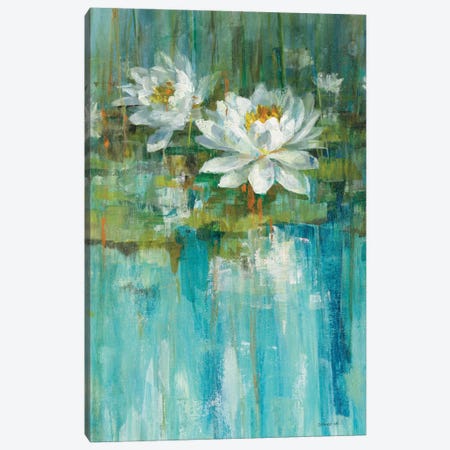 Water Lily Pond Panel I Canvas Print #WAC5893} by Danhui Nai Art Print