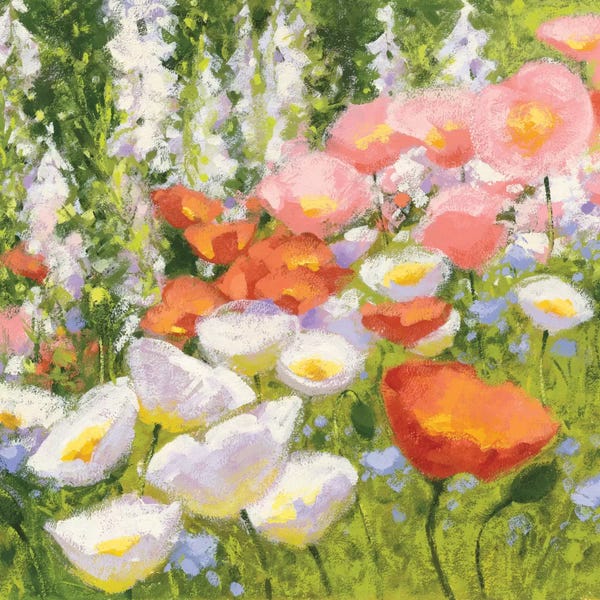 Poppies: Garden Pastels II by Shirley Novak