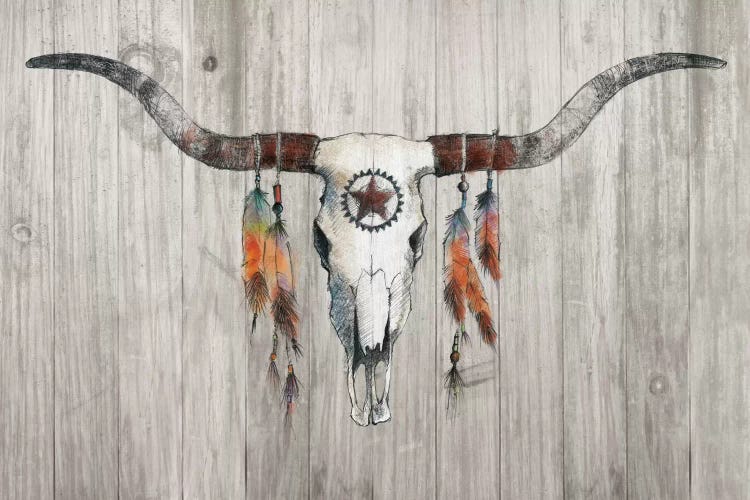 Longhorn On Wood by Avery Tillmon wall art