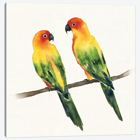 Tropical Fun Bird III Canvas Print #WAC6004} by Harriet Sussman Art Print