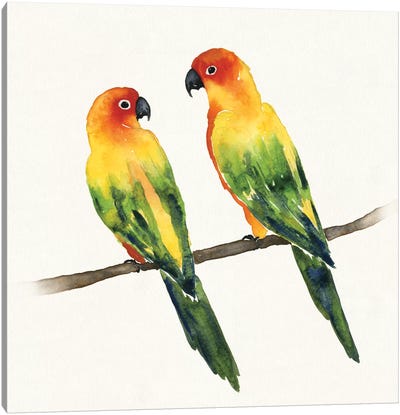 Tropical Fun Bird III Canvas Art Print