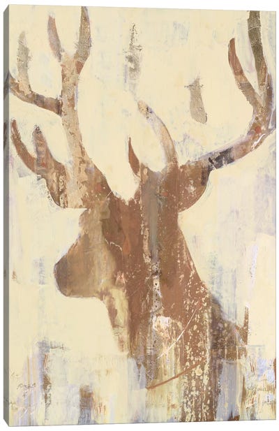 Golden Antlers II Canvas Art Print - Albena Hristova