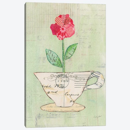 Teacup Floral I Canvas Print #WAC6024} by Courtney Prahl Canvas Print