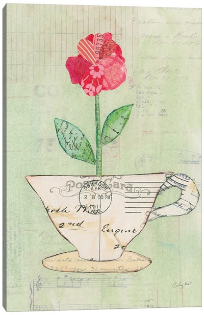 Teacup Floral I Canvas Art Print - Courtney Prahl