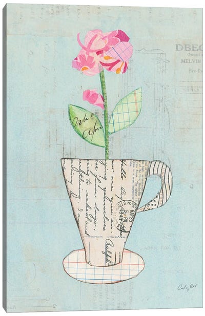 Teacup Floral III Canvas Art Print - Courtney Prahl