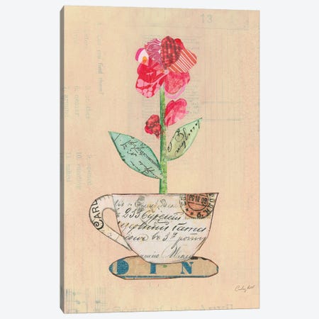 Teacup Floral IV Canvas Print #WAC6027} by Courtney Prahl Canvas Print