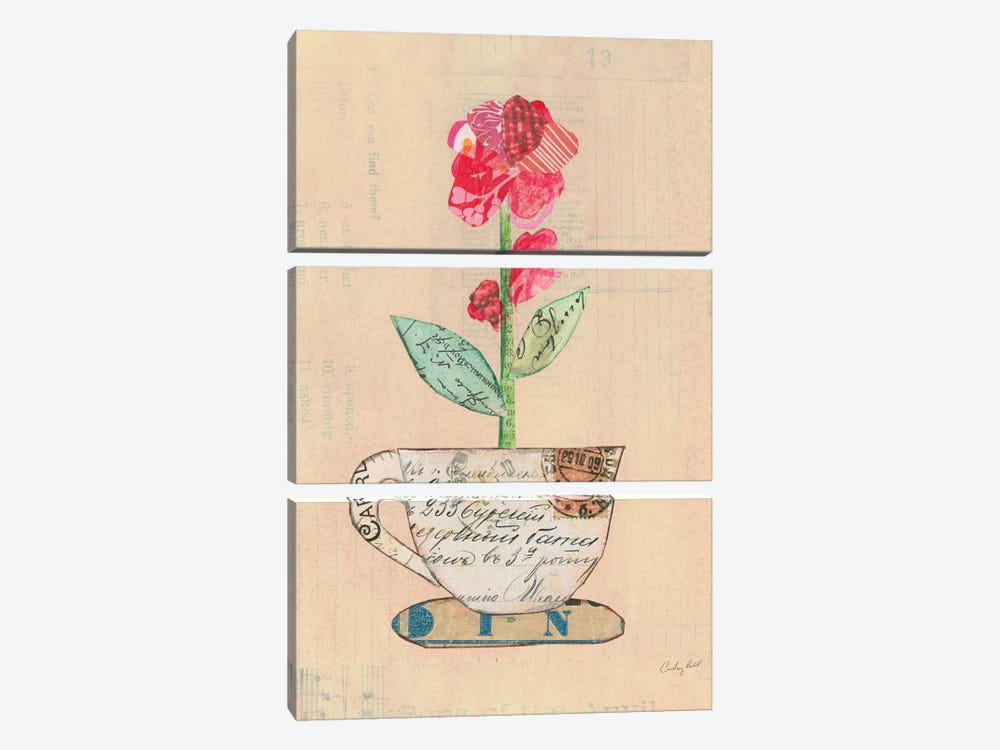 Teacup Floral IV 3-piece Art Print