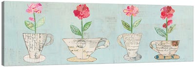 Teacup Floral V Canvas Art Print - Courtney Prahl