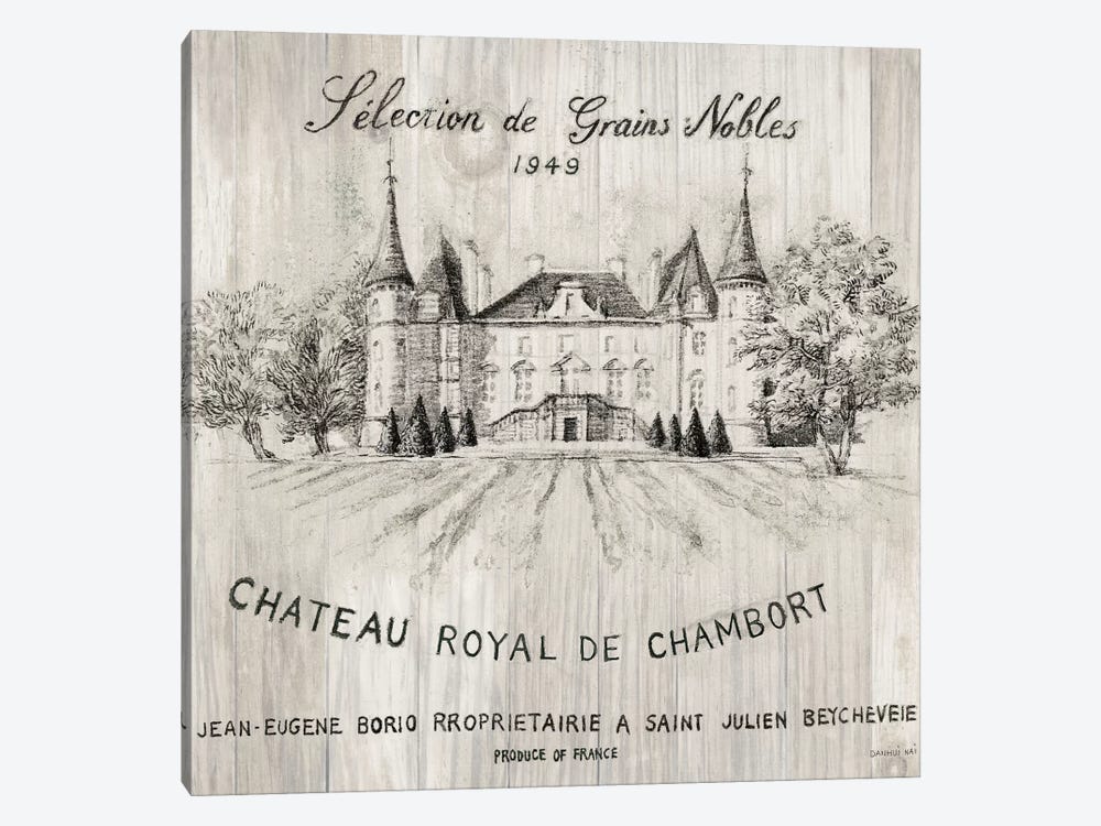 Chateau Chambort On Wood 1-piece Canvas Art Print