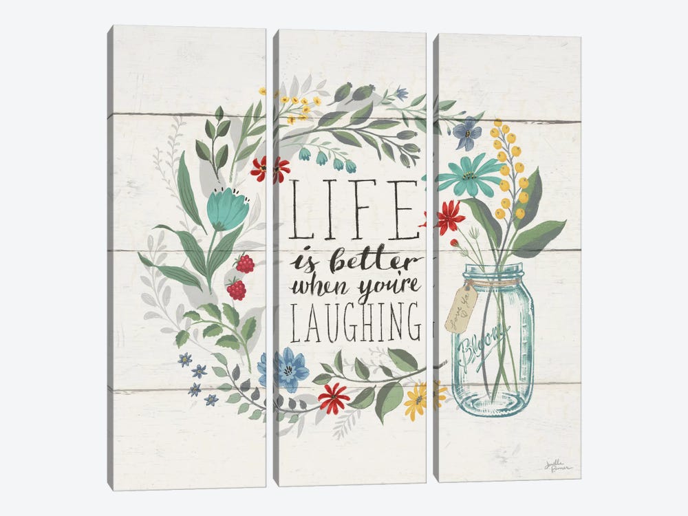 Blooming Thoughts I by Janelle Penner 3-piece Canvas Print
