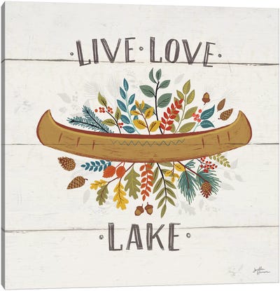 Peace & Lodge I Canvas Art Print - Canoes
